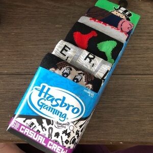 Hasbro Gaming Casual crew socks 6 pairs